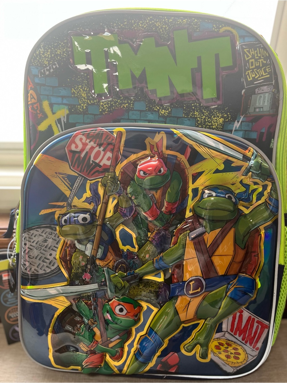 Teenage Mutant Ninja Turtles Kids Backpack - Bright Green Character Pack